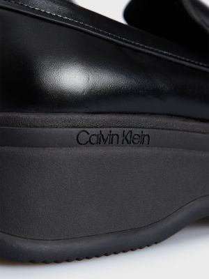 Кожаные лоферы Calvin Klein черные