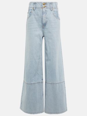 Voľné džínsy s vysokým pásom Ulla Johnson modrá