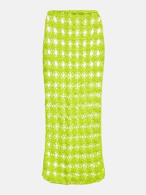 Bavlněné dlouhá sukně Anna Kosturova zelené