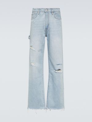 Voľné džínsy s rovným strihom s nízkym pásom Erl modrá
