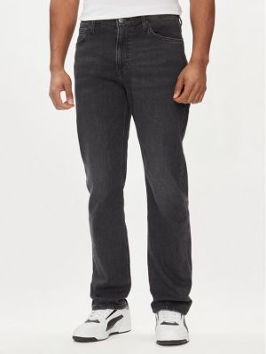 Priliehavé džínsy s rovným strihom Lee čierna