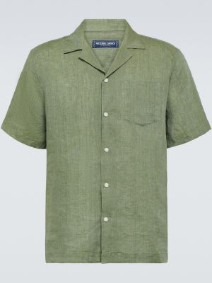 Zielona lniana koszula Frescobol Carioca