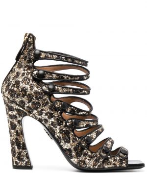 Sandále s potlačou s leopardím vzorom Dsquared2