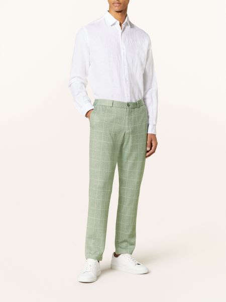Obcisłe spodnie slim fit Paul zielone