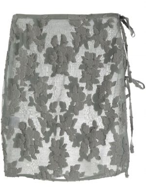 Копринена вълнена пола на цветя Paloma Wool сиво