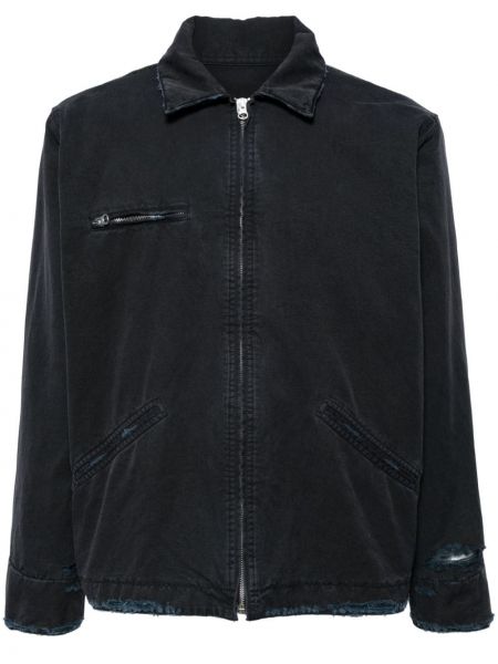 Pamučna jakna s patentnim zatvaračem Mm6 Maison Margiela siva