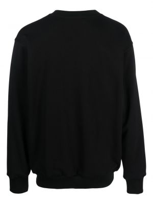 Bluza bawełniana z okrągłym dekoltem Styland czarna