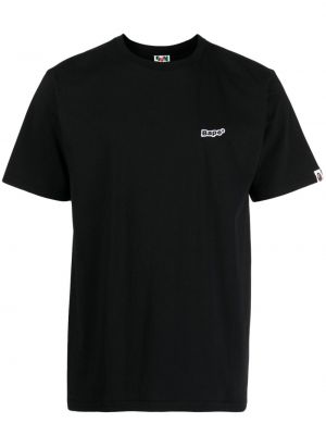 T-shirt di cotone con stampa A Bathing Ape® nero