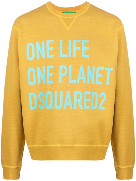 Rund hals sweatshirt Dsquared2 gul