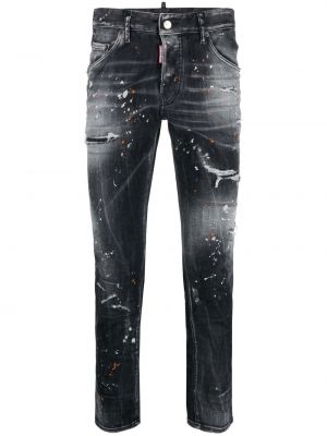 Skinny fit-jeans Dsquared2 svart