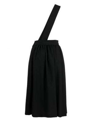 Vlněné midi sukně Black Comme Des Garçons černé