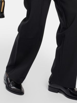 Pantaloni cu picior drept plisate Sir negru
