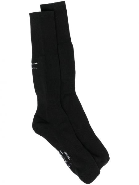 Чорапи с принт Yohji Yamamoto черно