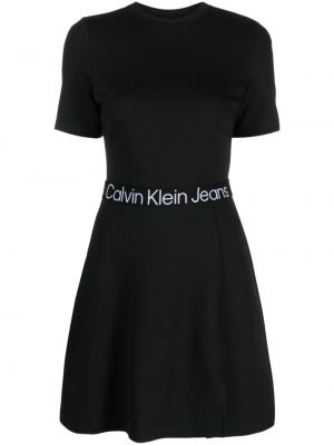 Mini obleka Calvin Klein Jeans črna