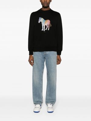 Sweatshirt aus baumwoll mit print mit zebra-muster Ps Paul Smith schwarz