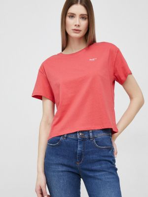 Pamučna majica Pepe Jeans crvena