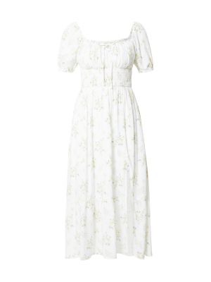 Midi haljina Hollister bijela