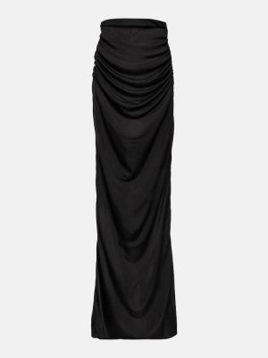 Dlouhá sukně s vysokým pasem Saint Laurent černé
