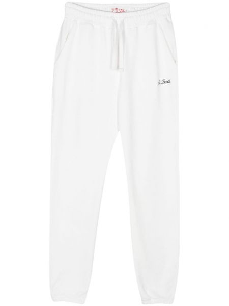 Памучни спортни панталони бродирани Mc2 Saint Barth бяло