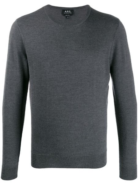 Slim fit pulovr A.p.c. šedý