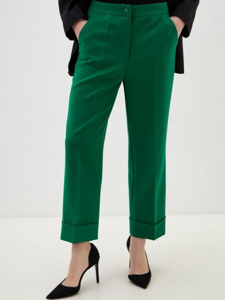 Прямые брюки Sa.l.ko зеленые
