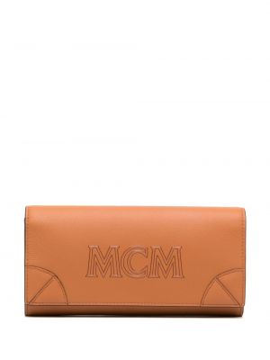 Hnědá kožená peněženka Mcm