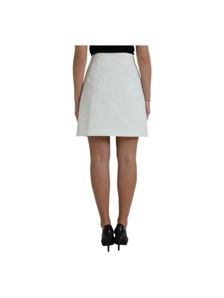 Mini falda de flores Dolce & Gabbana blanco