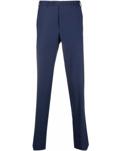 Pantalones rectos con bolsillos Canali azul
