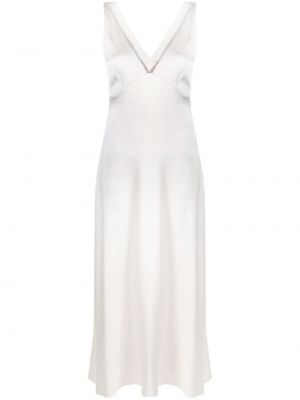 Сатенена вечерна рокля Peserico бяло