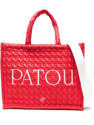 Prešívaná nákupná taška Patou červená