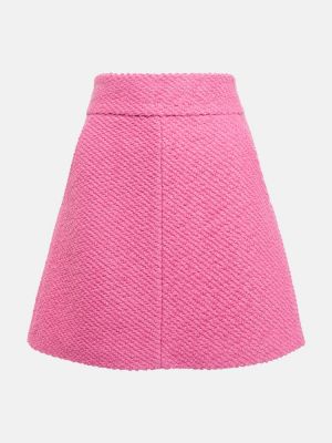 Vlněné mini sukně Redvalentino růžové