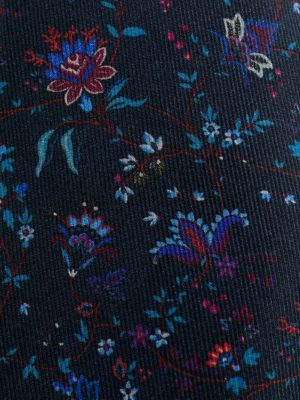Corbata de seda de flores con estampado Etro azul