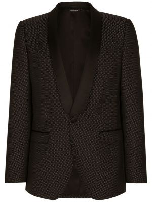 Pikčasti blazer Dolce & Gabbana črna