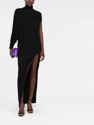 Asymetrické koktejlové šaty Tom Ford černé