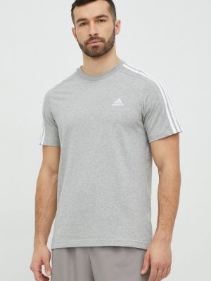 Pamut póló Adidas szürke