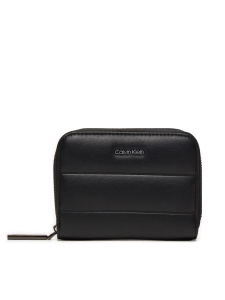 Μικρό πορτοφόλι με φερμουάρ Calvin Klein μαύρο