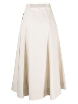 Plisované bavlněné midi sukně Lorena Antoniazzi bílé