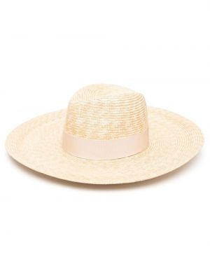 Geflochtener mütze Borsalino beige