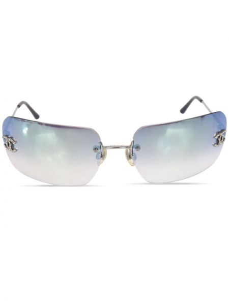 Spalvų gradiento rašto akiniai nuo saulės Chanel Pre-owned pilka