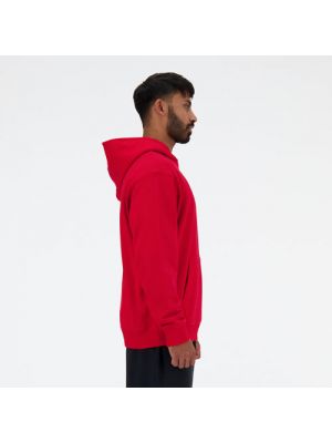 Fleece hoodie aus baumwoll New Balance rot