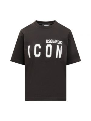 Koszulka z nadrukiem Dsquared2 czarna