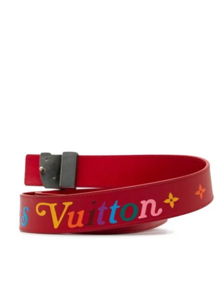 Cinturón de cuero retro Louis Vuitton Vintage rojo
