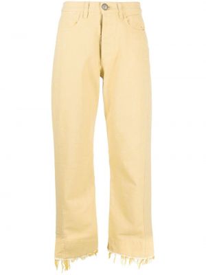 Прямые брюки на шпильке Jil Sander, желтые