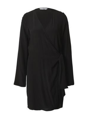 Jednofarebné viskózové priliehavé mini šaty Envii - čierna
