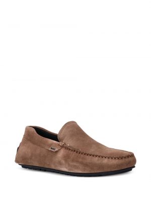 Seemisnahksed loafer-kingad Boss pruun