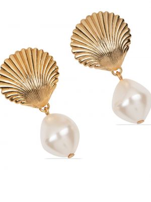 Boucles d'oreilles avec perles à boucle Jennifer Behr doré