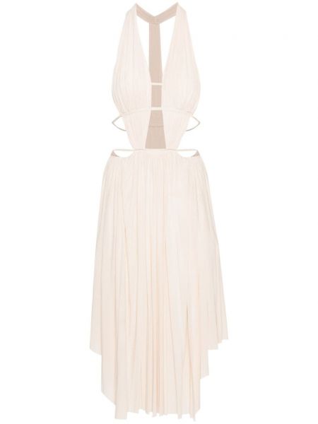 Φόρεμα με σκίσιμο ντραπέ Philosophy Di Lorenzo Serafini ροζ