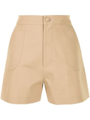 Pantalones cortos de cintura alta Huishan Zhang marrón