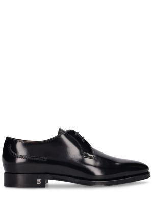 Pantofi derby cu șireturi din piele din dantelă Burberry negru