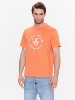Marškinėliai United Colors Of Benetton oranžinė